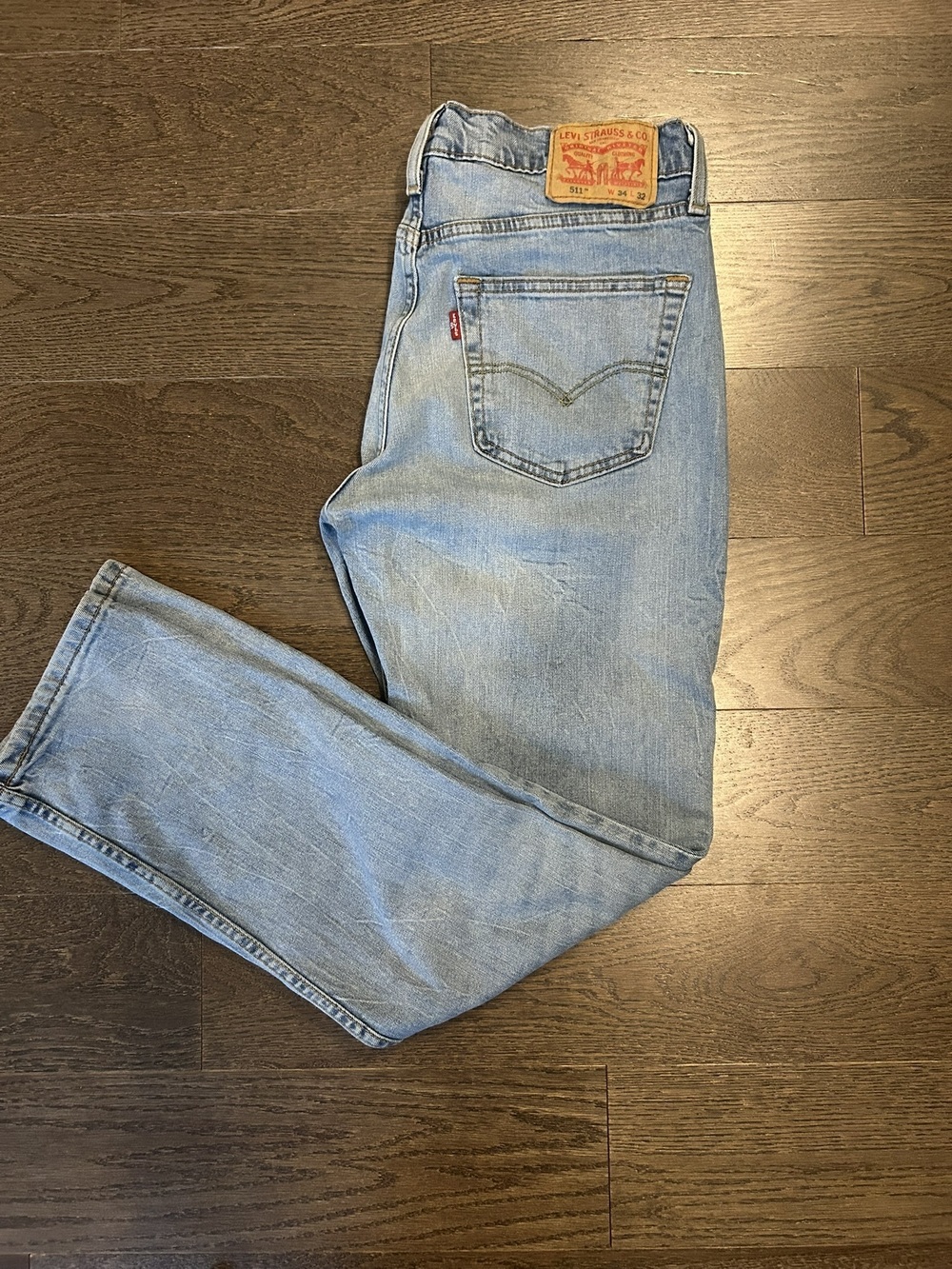 Levi's 511 Slim Fit Light Wash Jeans Men's W34 L32 WaterLess